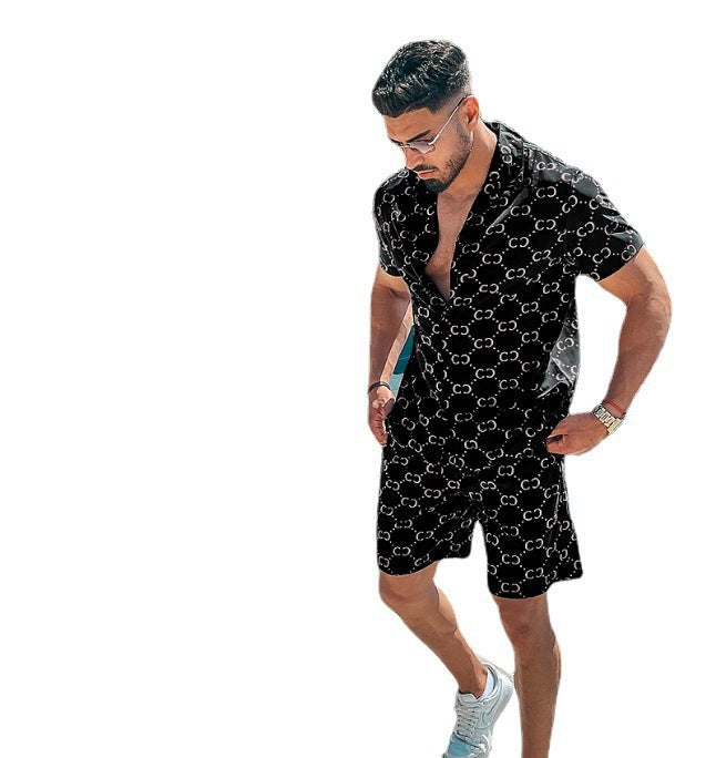 Herren Kurzarm-Hemd und Shorts Set Echoarchiv