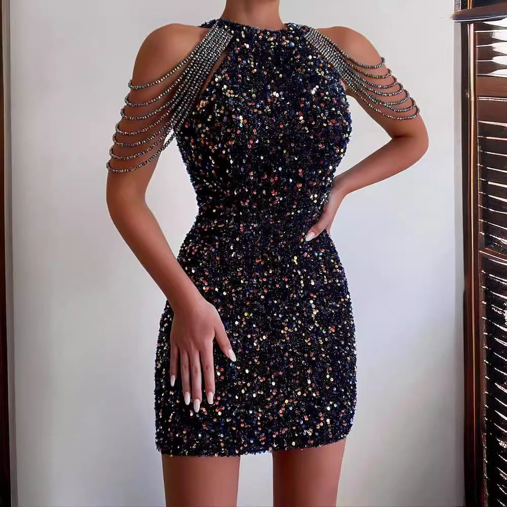 Damen Glitzerndes Abendkleid Echo Archiv