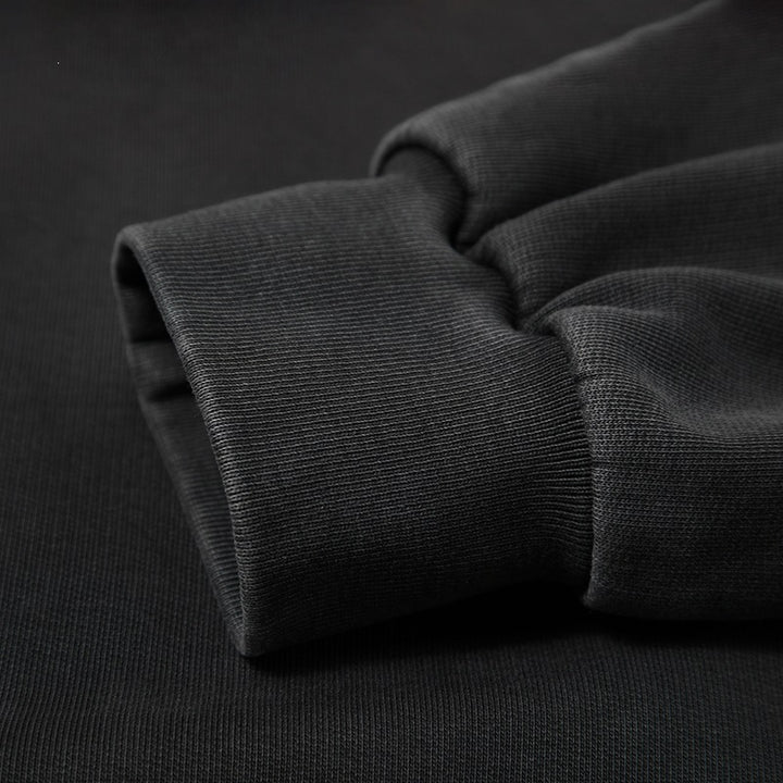 Herren Oversize Kapuzenjacke mit durchgehendem Reißverschluss, fleecegefüttert, Kängurutaschen & gerippten Bündchen Echoarchiv