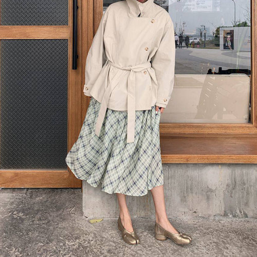 Damen Modische und lässige Jacke mit hohem Kragen Echoarchiv