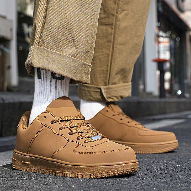 Herren Minimalistischer Low-Top Freizeitleder-Sneaker mit gepolstertem Knöchelkragen und rutschfester Profilsohle – Norré