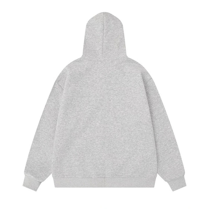 Damen Kapuzen-Sweatjacke mit gesticktem Dackel‑Motiv und gepunkteter Kapuzenfütterung Echoarchiv