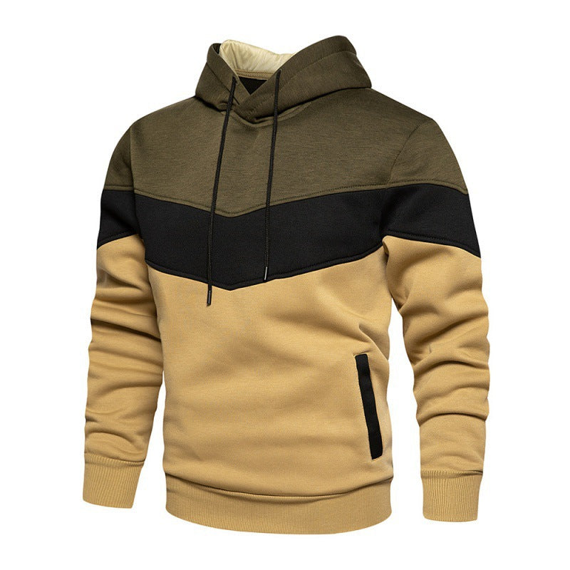 Herren Kapuzenpullover mit kontrastierenden Farbblöcken und weichem Innenfutter Echoarchiv