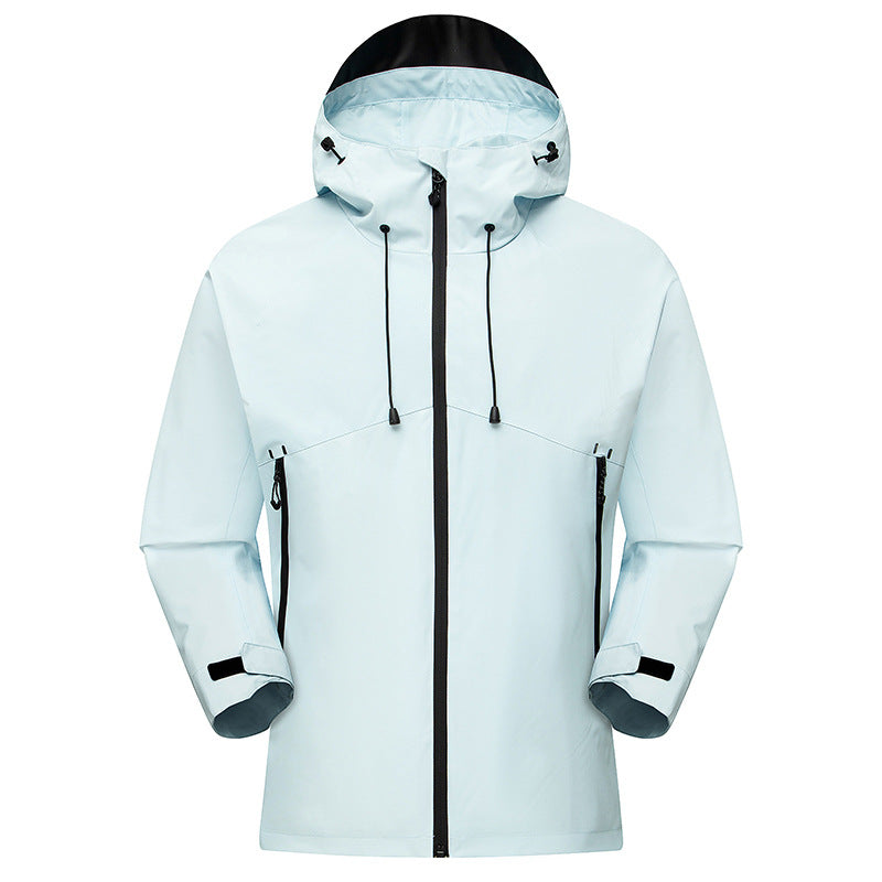 Herren winddichte Outdoor-Jacke mit verstellbarer Kapuze Echoarchiv