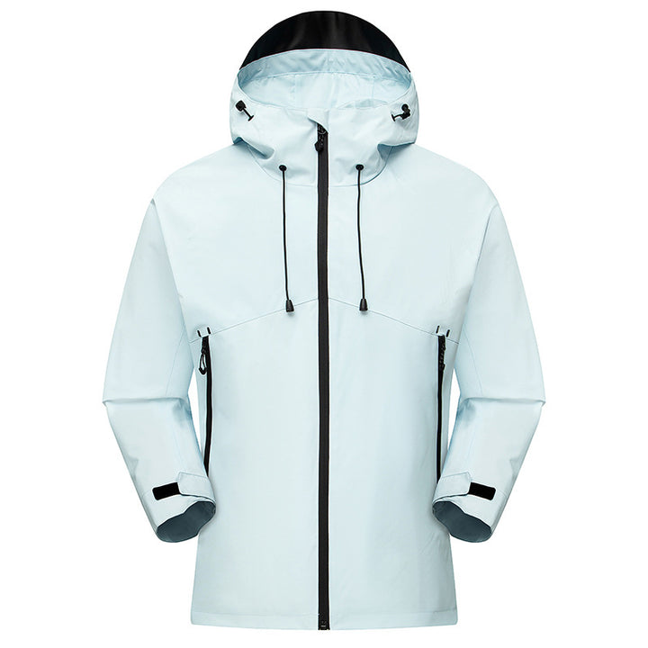 Herren winddichte Outdoor-Jacke mit verstellbarer Kapuze Echoarchiv