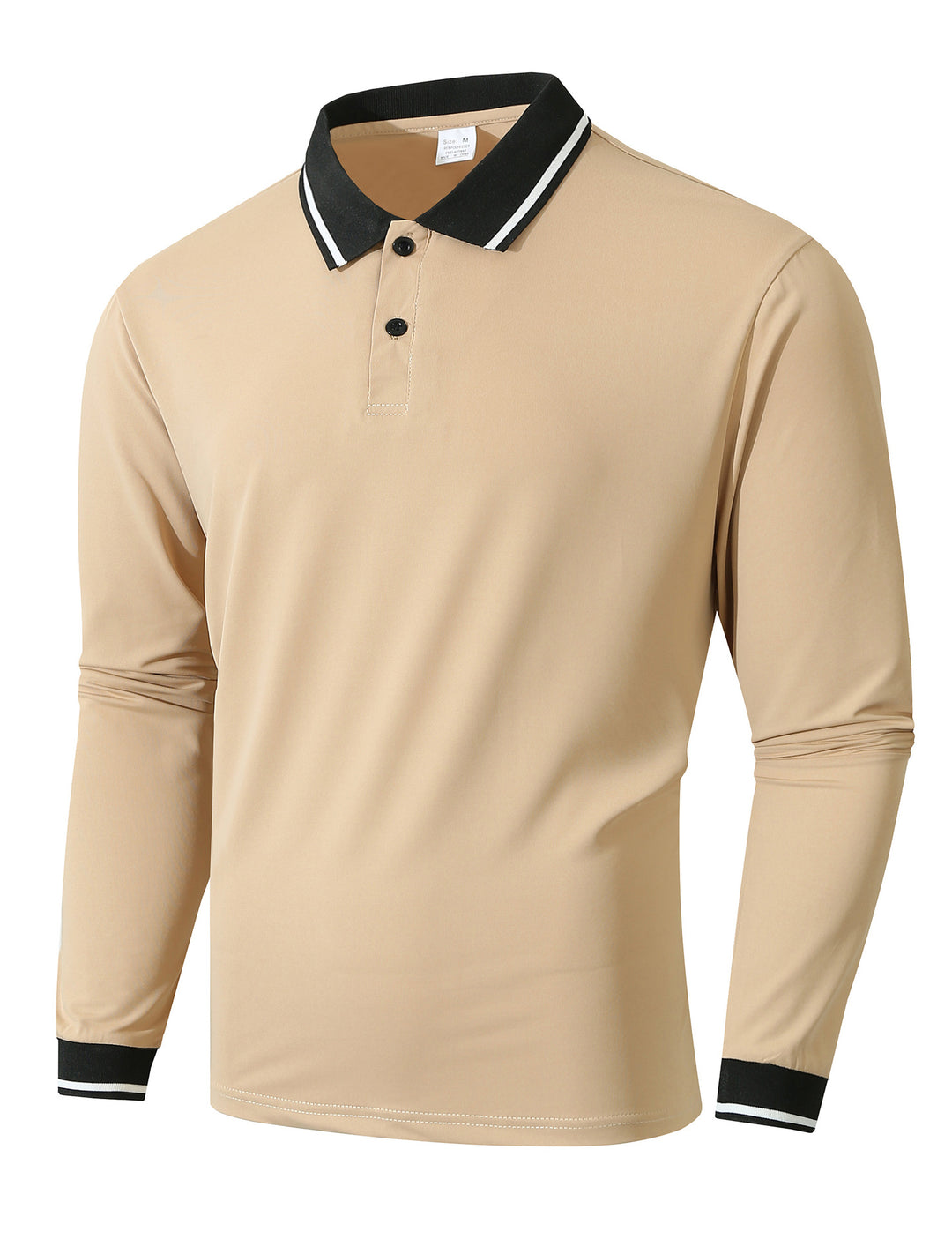 Herren Langarm Poloshirt mit sportlicher Rippstruktur Echoarchiv