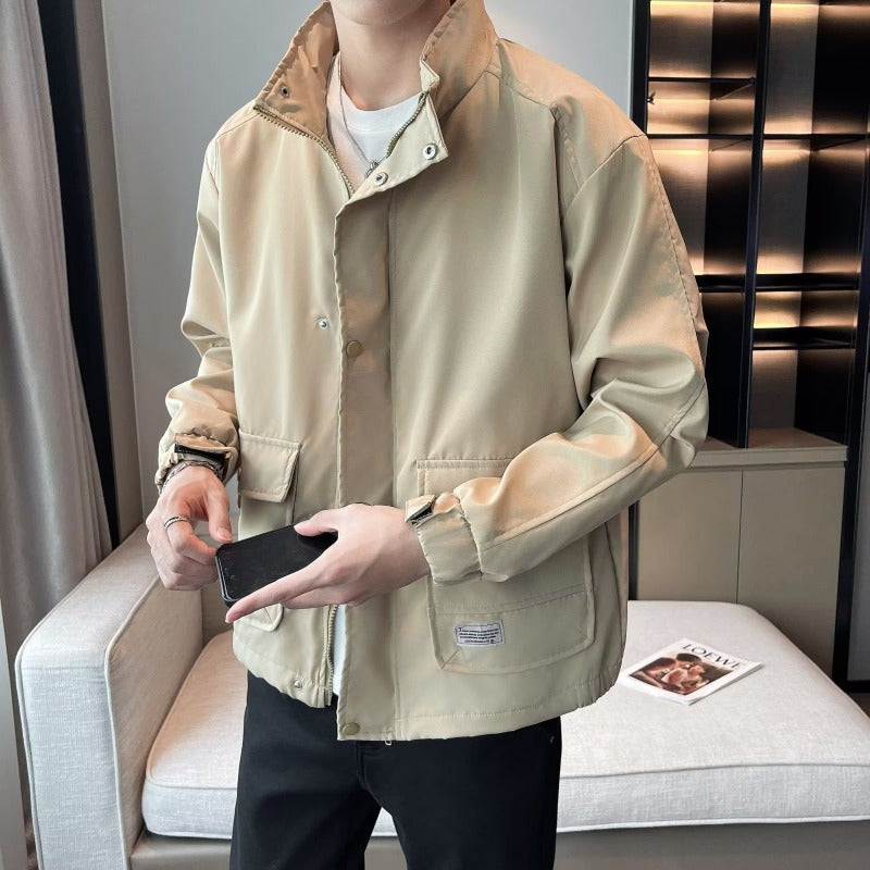 Unisex modische Utility-Jacke mit hohem Kragen Echoarchiv