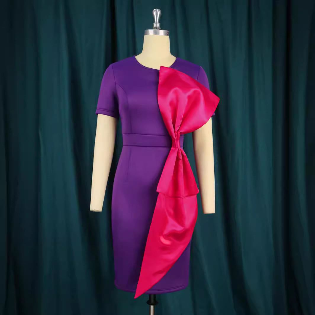 Damen figurbetontes Kleid mit eleganter Schleifen-Applikation Echo Archiv