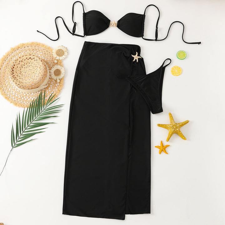 Damen Elegantes Bikini-Set mit modischem Wickelrock Echo Archiv