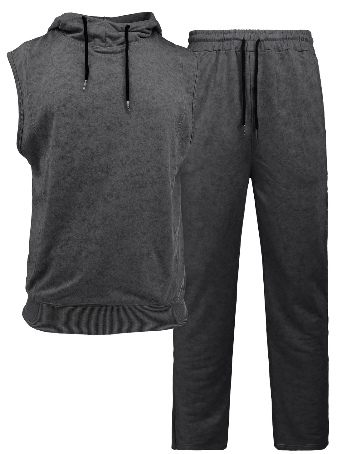Herren sportliches Hoodie-Set mit ärmellosem Oberteil und bequemer Jogginghose Echoarchiv