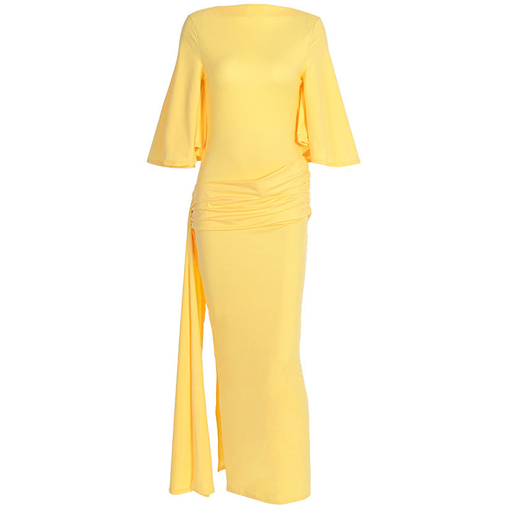 Damen Elegantes und auffälliges Maxi-Kleid mit Wickeldesign Echo Archiv