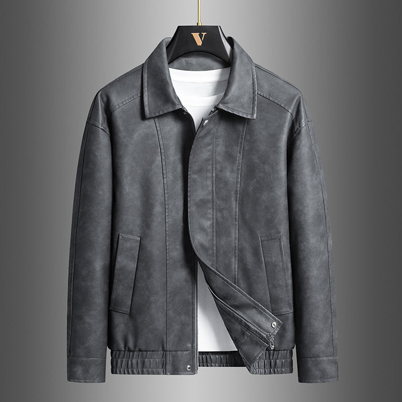 Herren Modische Lederjacke im Vintage-Stil – Valtoré