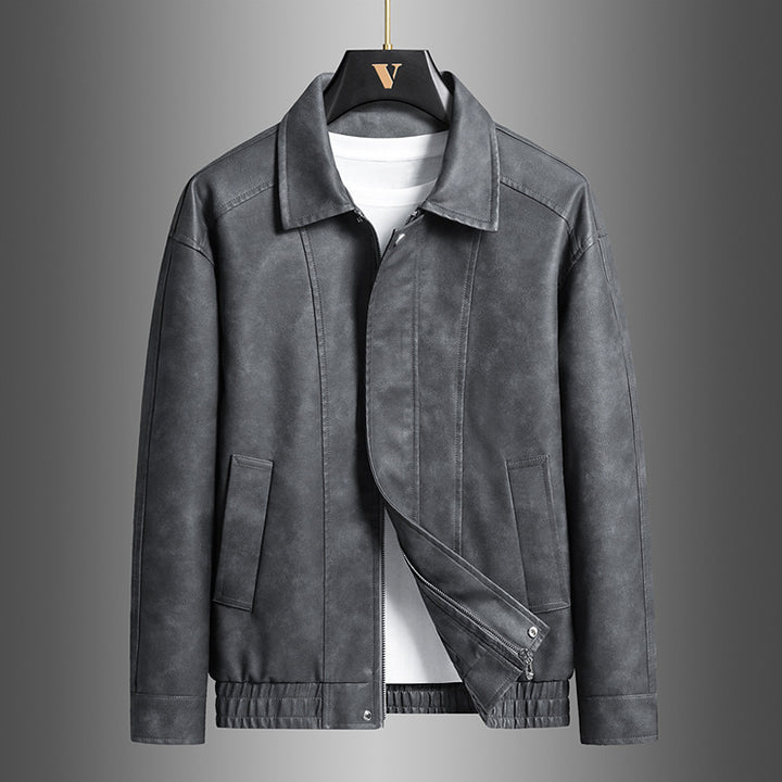 Herren Modische Lederjacke im Vintage-Stil – Valtoré
