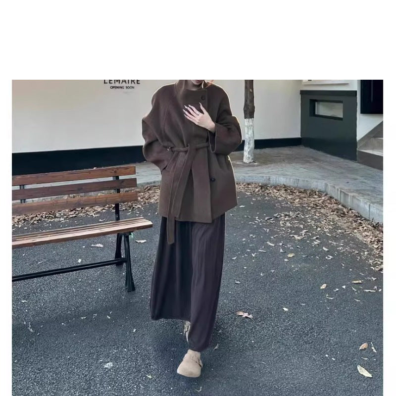 Damen Modische Oversized-Wolljacke Echoarchiv