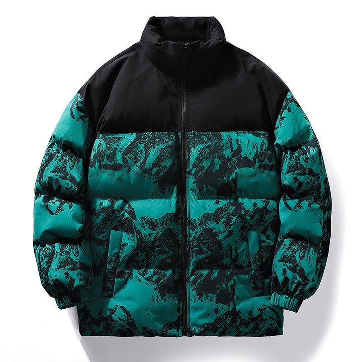 Herren sportliche Winterjacke mit mäntelndem Design und hohem Kragen Echoarchiv