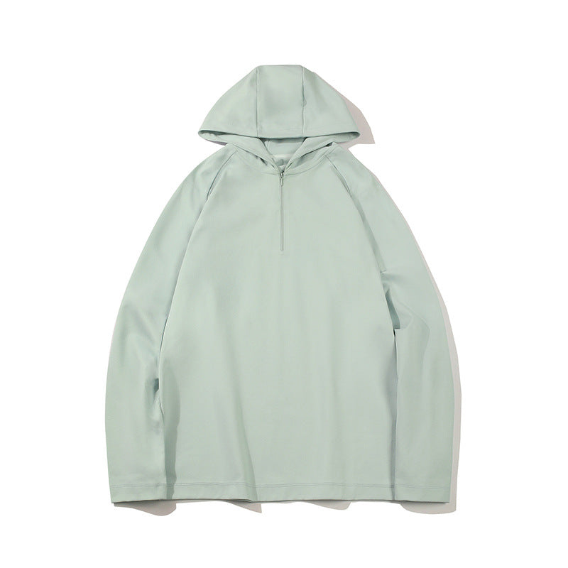 Herren Leichter Halbzip-Kapuzenpullover im Oversize-Relaxed-Fit aus technischem Jersey Echo Archiv