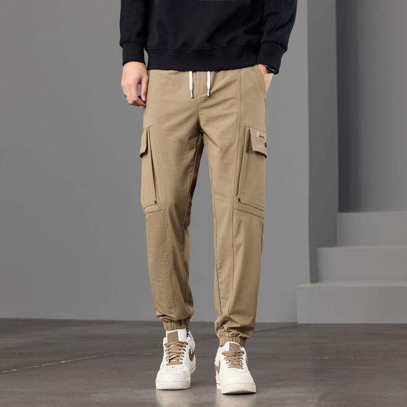 Herren Tapered Cargo-Joggerhose mit Knieeinsatz, Tunnelzugbund und Klappentaschen Echo Archiv
