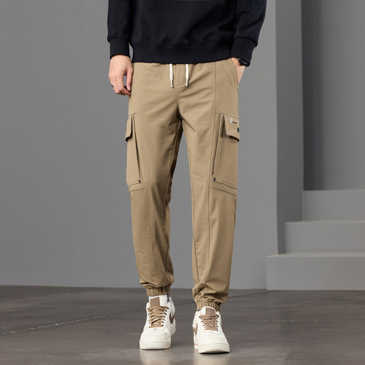 Herren Tapered Cargo-Joggerhose mit Knieeinsatz, Tunnelzugbund und Klappentaschen Echo Archiv