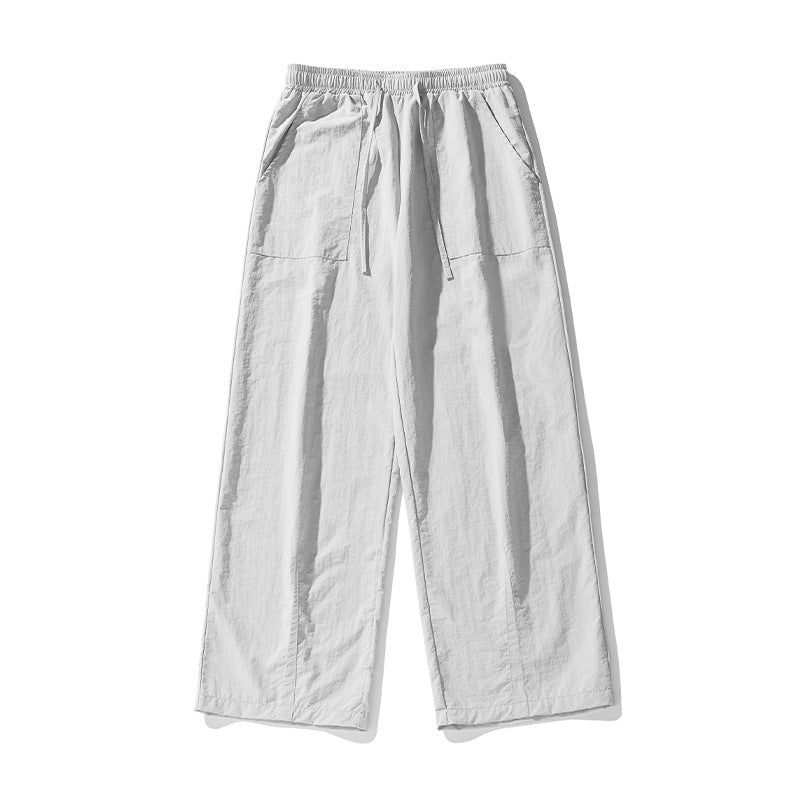 Damen Leichte Palazzohose im Leinen‑Baumwollmix mit elastischem Bund, Kordelzug und aufgesetzten Fronttaschen Echo Archiv