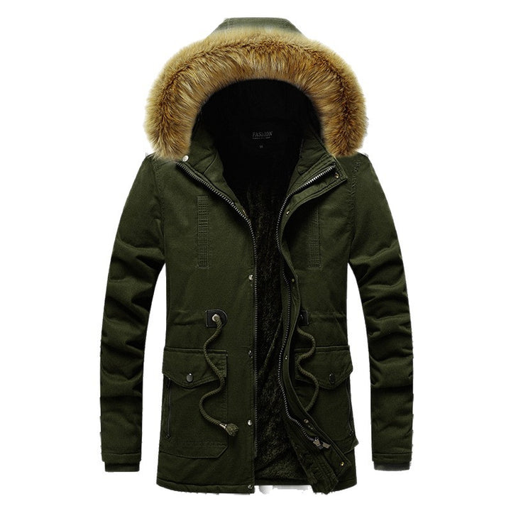 Herren modische Parka-Jacke mit abnehmbarer Kapuze und weichem Innenfutter Echoarchiv