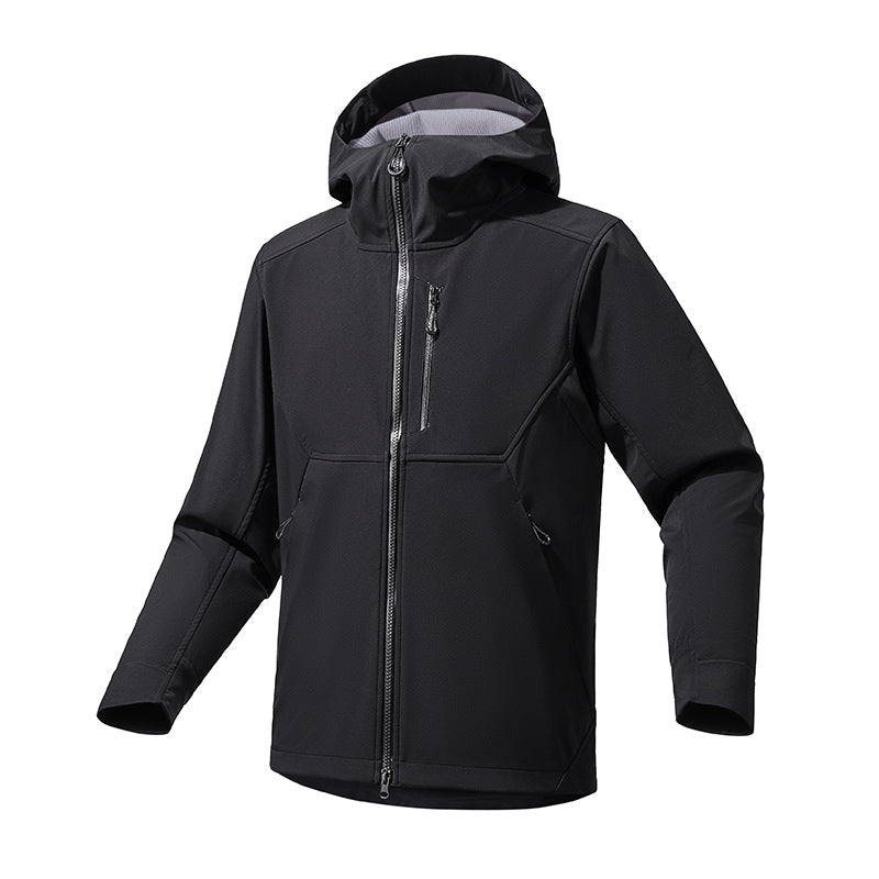Herren technische Softshelljacke mit verstellbarer Kapuze Echoarchiv