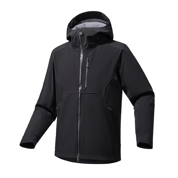 Herren technische Softshelljacke mit verstellbarer Kapuze Echoarchiv