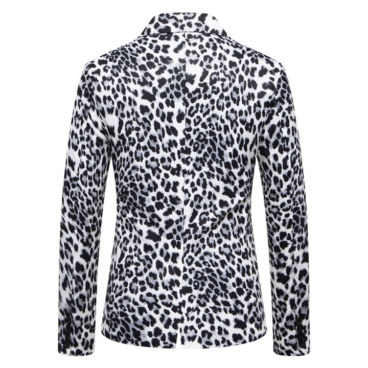 Herren Designer-Blazer mit auffälligem Leopardenmuster und edlem Schnitt Echoarchiv