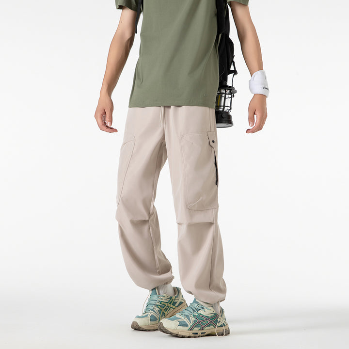 Herren Extraweite Utility-Cargohose im Joggerstil mit Tunnelzugbund und verstellbaren Beinabschlüssen Echo Archiv