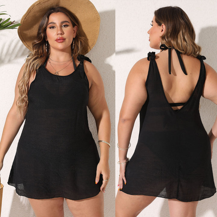 Damen luftiger Strandkleid mit besonderen Trägerdetails Echo Archiv