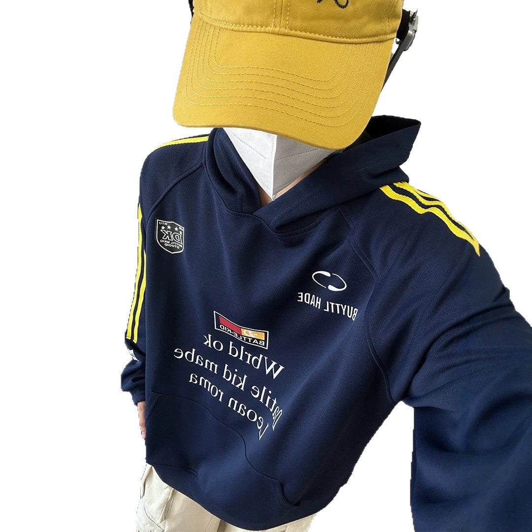 Unisex Urbaner Kapuzenpullover mit kreativen Grafiken Echoarchiv