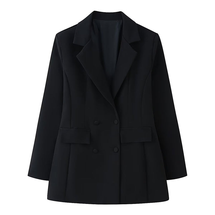 Damen taillierter Doppelreiher-Blazer mit Pattentaschen und Wiener Nähten Echo Archiv