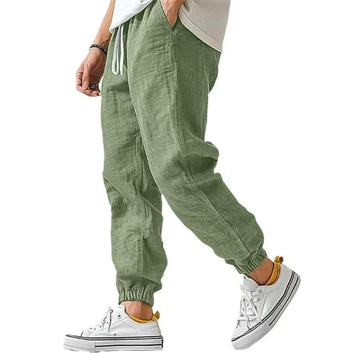 Herren Cargo-Hose Aus Leinen