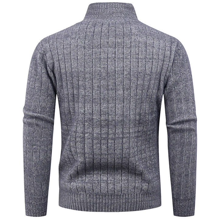 Herren eleganter Rollkragenpullover mit modernem Zopfdesign Echoarchiv