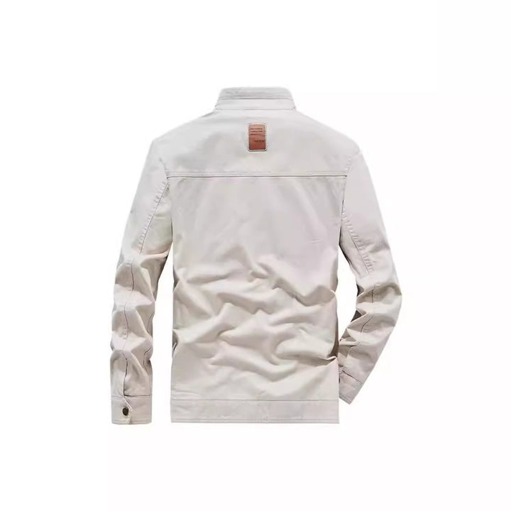 Herren Leichte Übergangsjacke mit Stehkragen, Frontreißverschluss und Innengrafik Echoarchiv