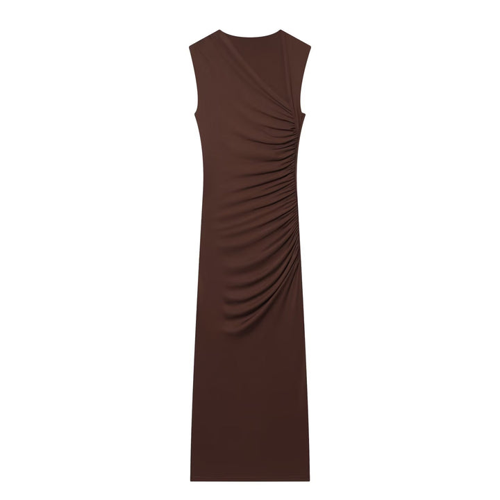 Damen ärmelloses Maxikleid mit raffinierten Rüschendetails und elegantem Schnitt Echo Archiv