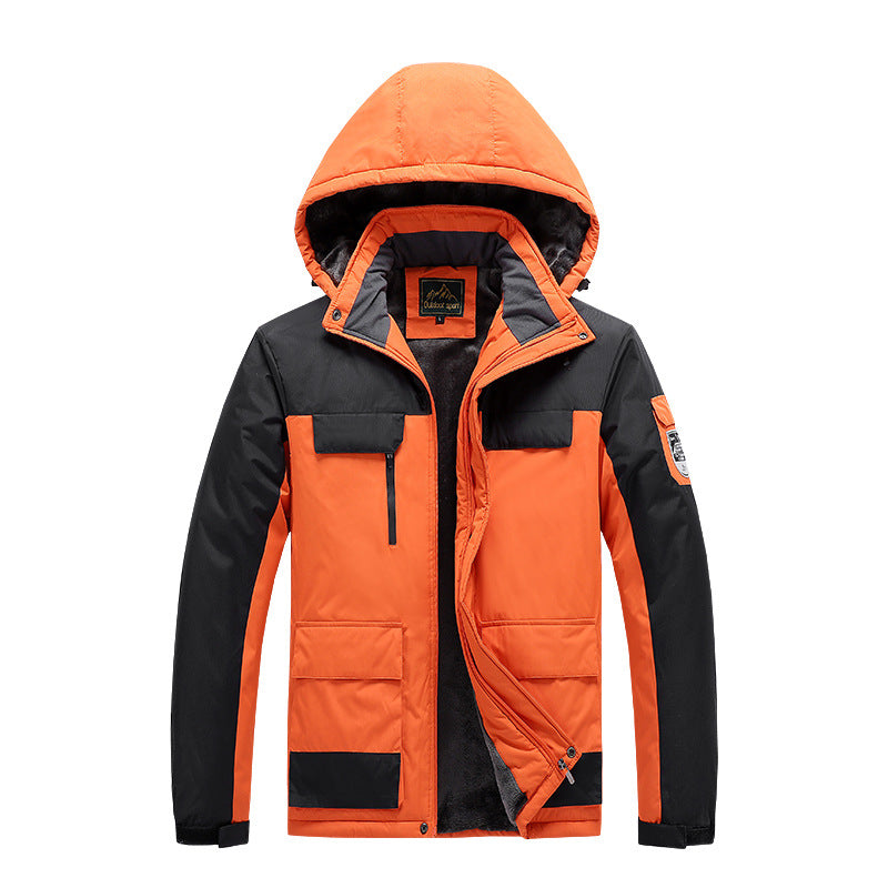 Herren Nano-Technik-Winter-Expeditionsjacke mit verdecktem Zwei-Wege-Reißverschluss, wasserabweisender Membran und multifunktionalen Taschen – Marzano