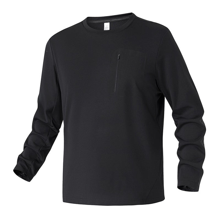 Unisex Oversize Langarm‑Sweatshirt mit Brustreißverschlusstasche und Rundhalsausschnitt Echoarchiv