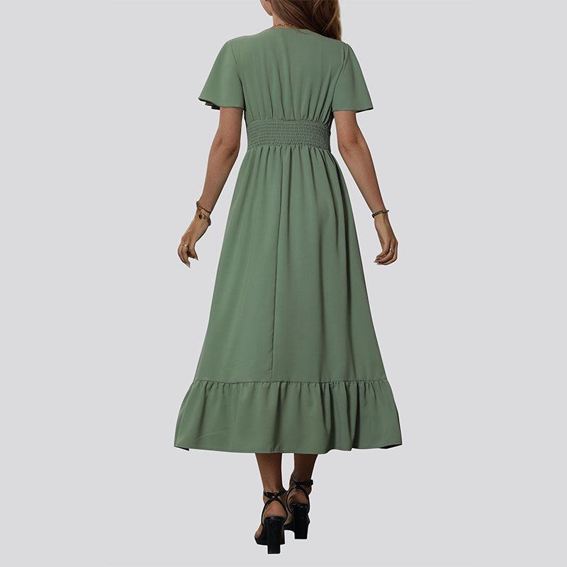 Damen Elegant fließendes Maxikleid Echo Archiv