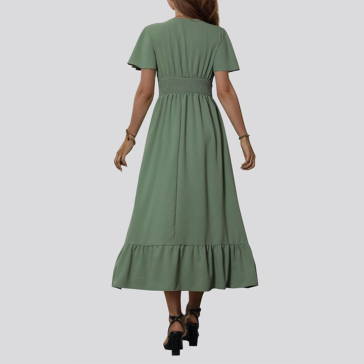 Damen Elegant fließendes Maxikleid Echo Archiv