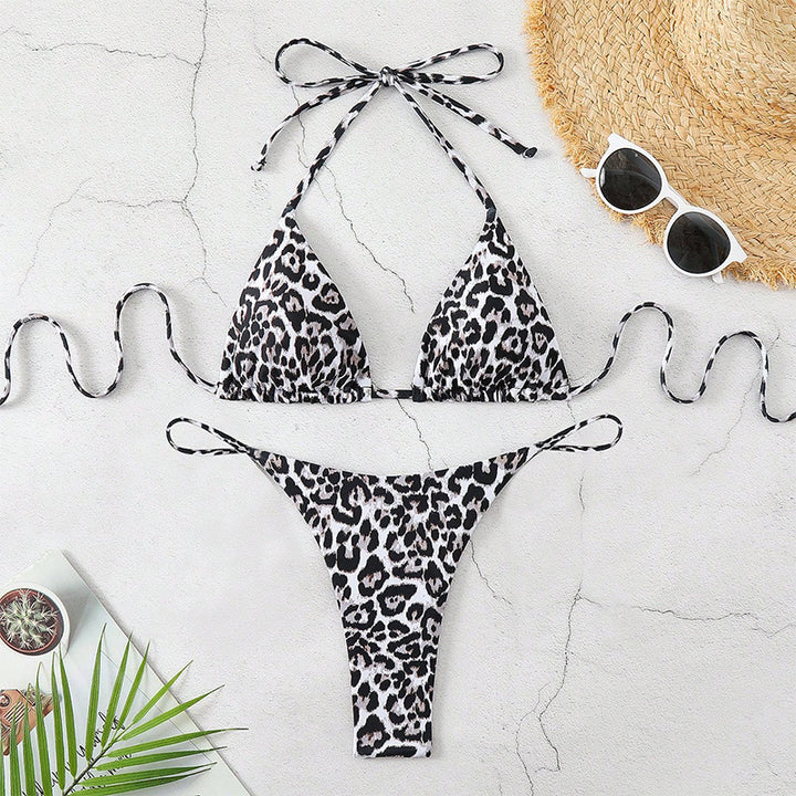 Damen Triangel-Bikini mit modischem Leopardenmuster Echo Archiv