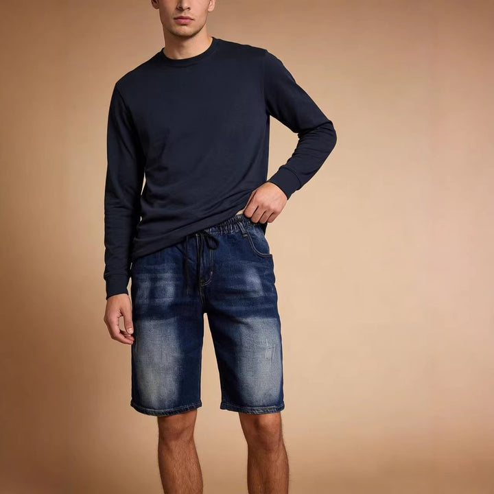 Herren bequeme Denim-Shorts mit elastischem Bund und lässigem Design Echo Archiv