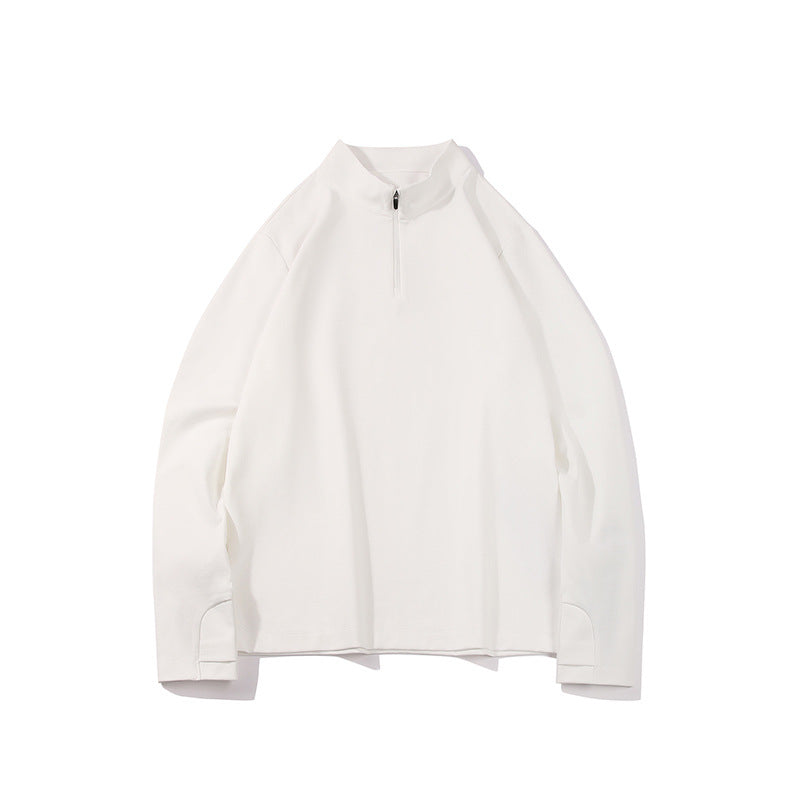 Herren Langärmeliges Halbzip-Sweatshirt mit Stehkragen und weitem Schnitt aus technischem Jersey Echo Archiv