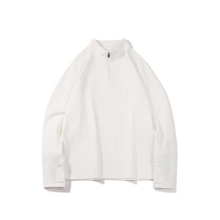 Herren Langärmeliges Halbzip-Sweatshirt mit Stehkragen und weitem Schnitt aus technischem Jersey Echo Archiv