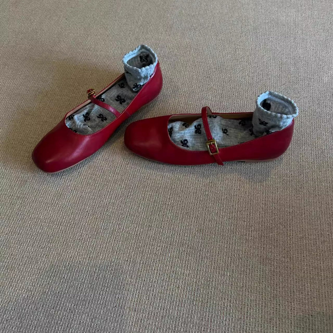 Damen elegante Mary Jane Ballerinas mit praktischer Schnallenverzierung Echoarchiv