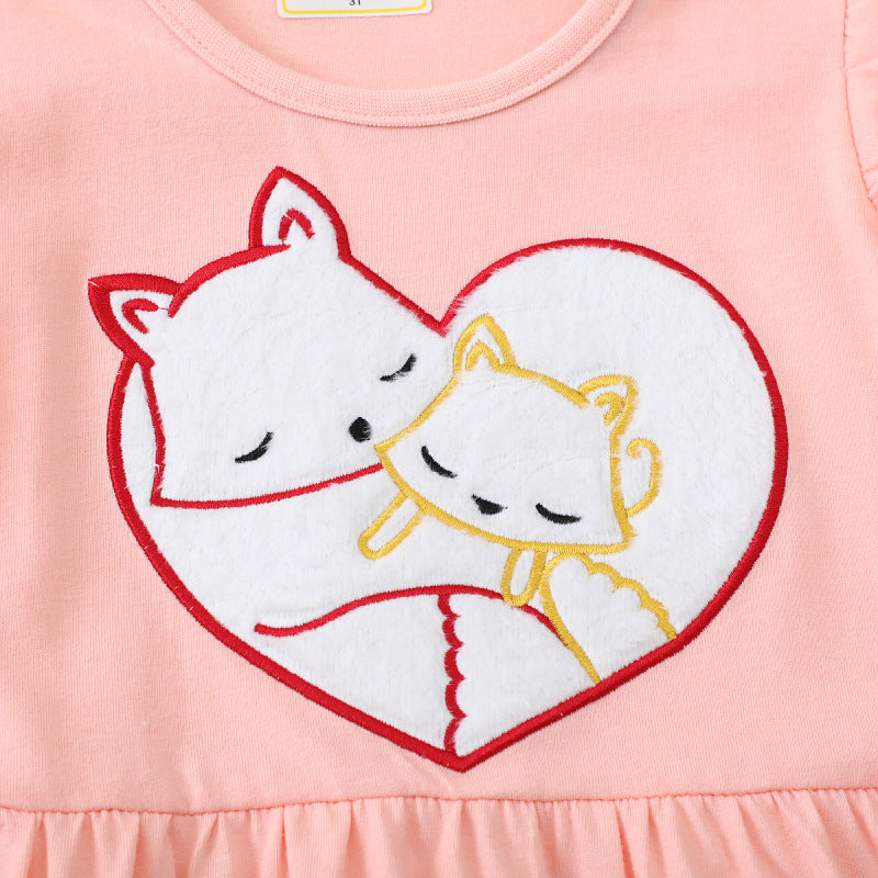 Mädchen Casual Kleid mit bezauberndem Tiermotiv Echo Archiv