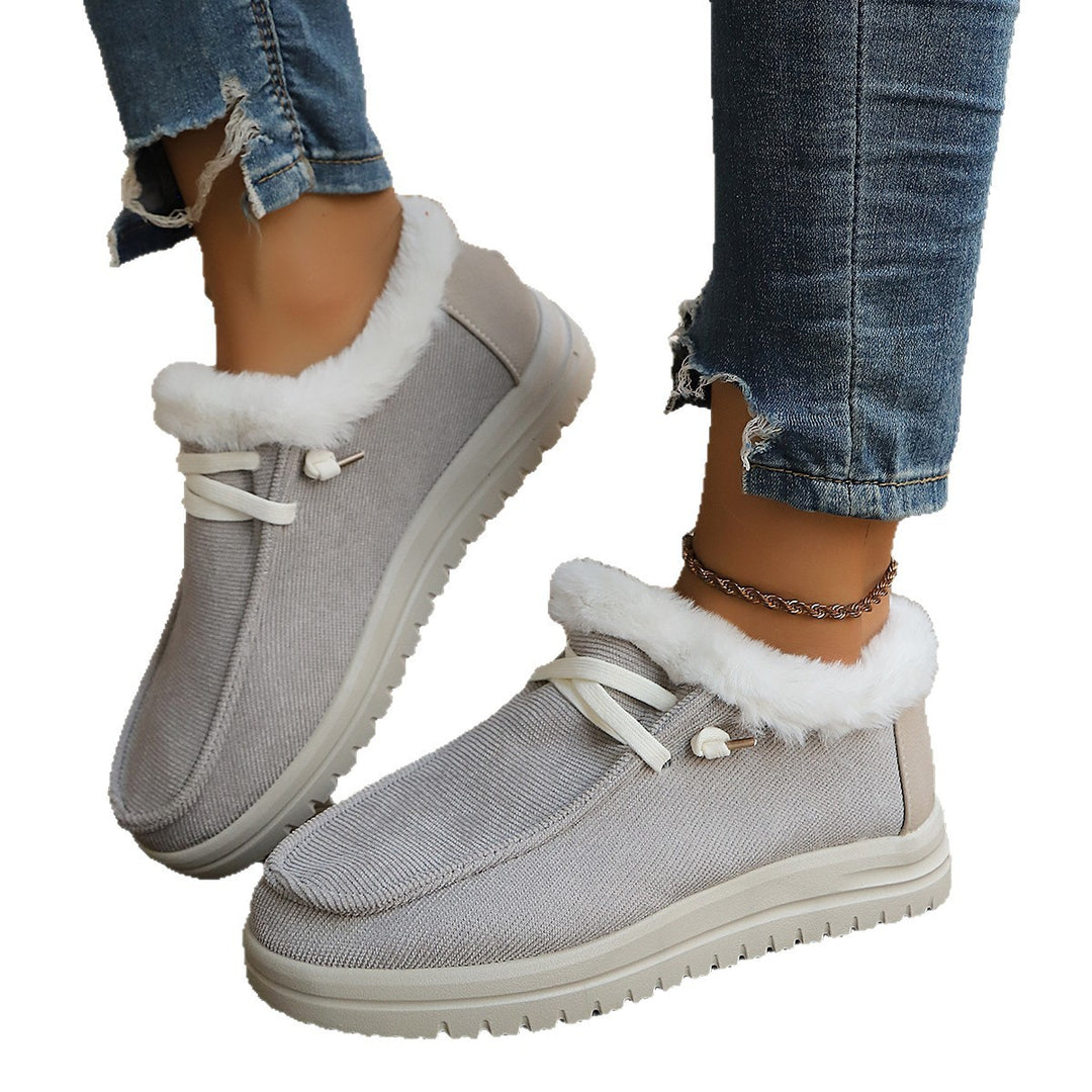 Damen Gefütterte Slip-On-Pantoletten mit Teddyfutter und profilierter Plateau-Sohle Echo Archiv