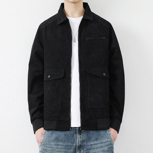Herren Lässige Cordjacke mit praktischen Taschen Echo Archiv