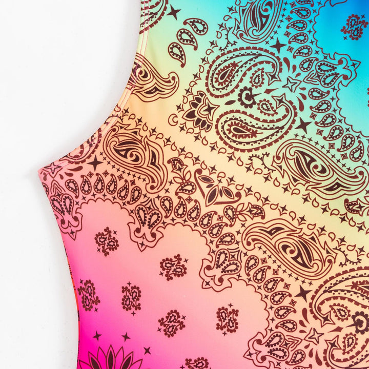 Damen Einteiliger Badeanzug mit buntem Bandana-Design Echo Archiv