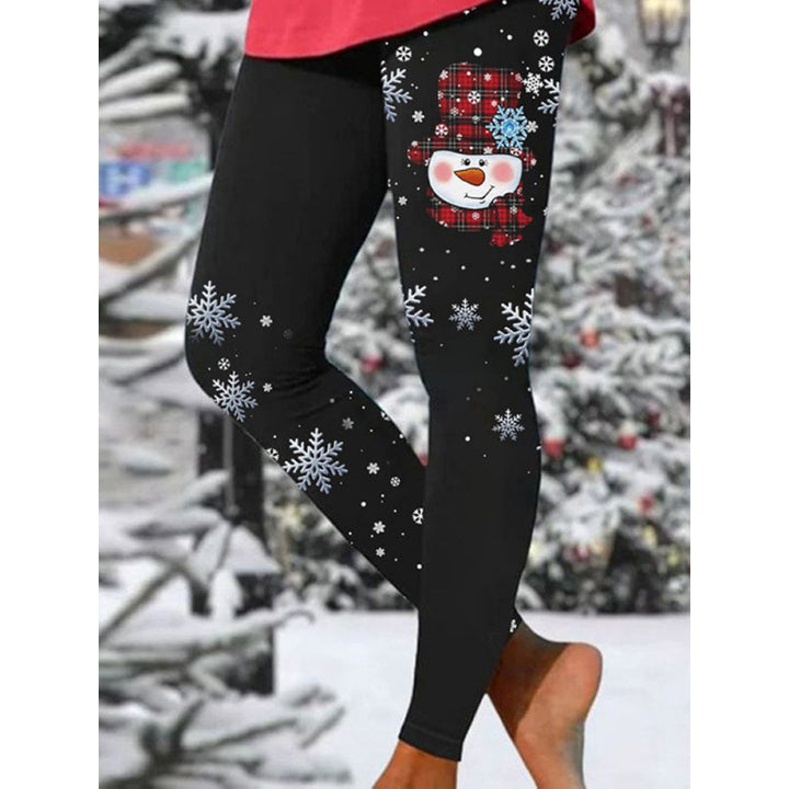Damen Gemusterte Weihnachtsleggings Echoarchiv