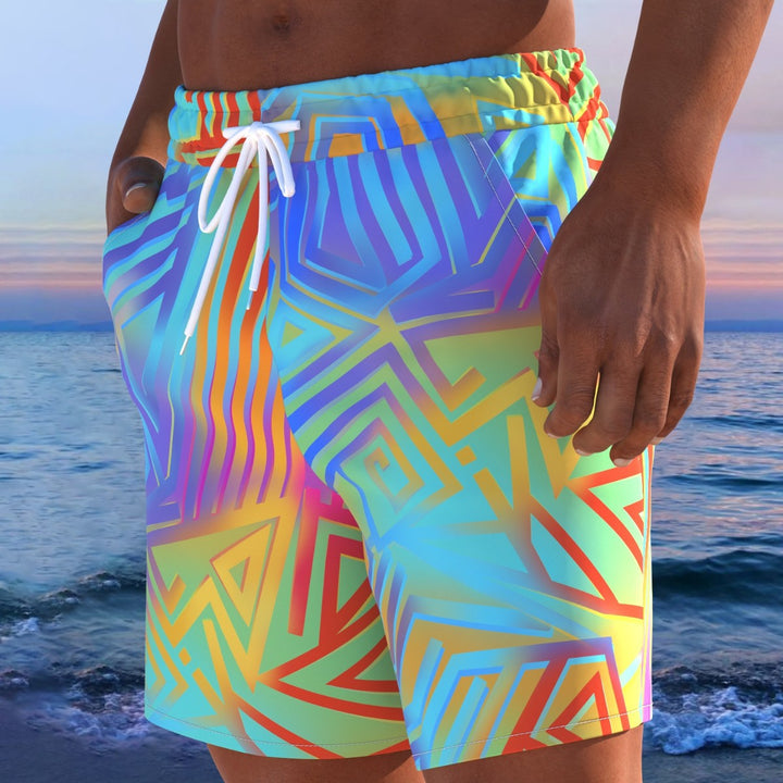 Herren Badeshorts mit animalischem Muster und elastischem Bund Echo Archiv